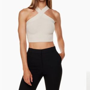 Babaton Sculpt Knit Criss Cross Cropped Tank